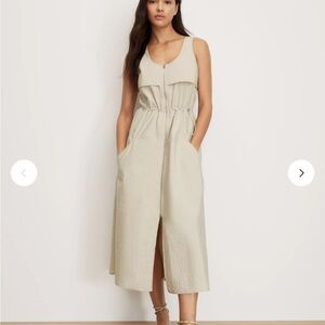 Veronica Beard Hughes Midi Dress in Muted Pistachio